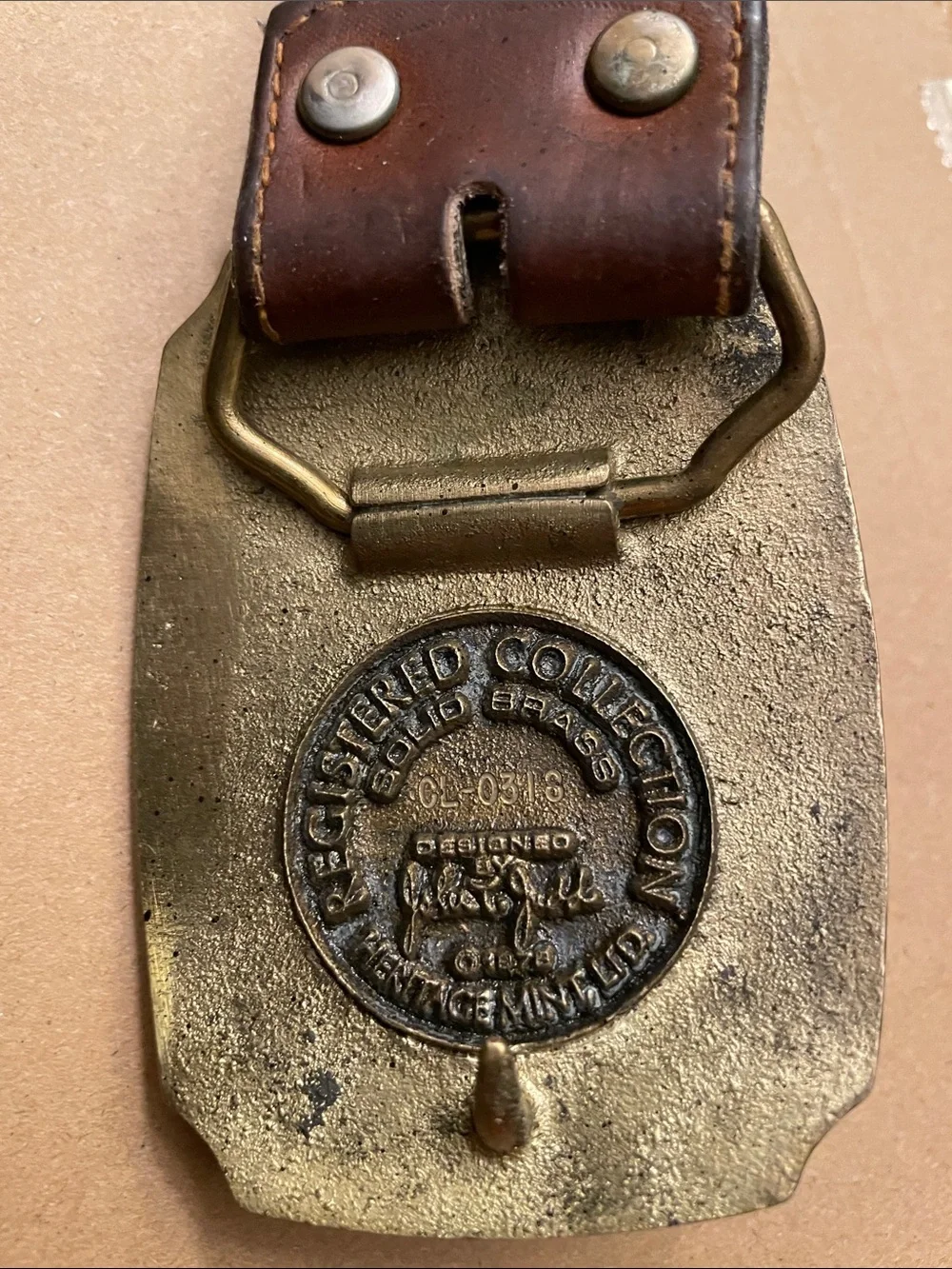 Handcrafted Brown Leather Men's Belt with Antler Buckle